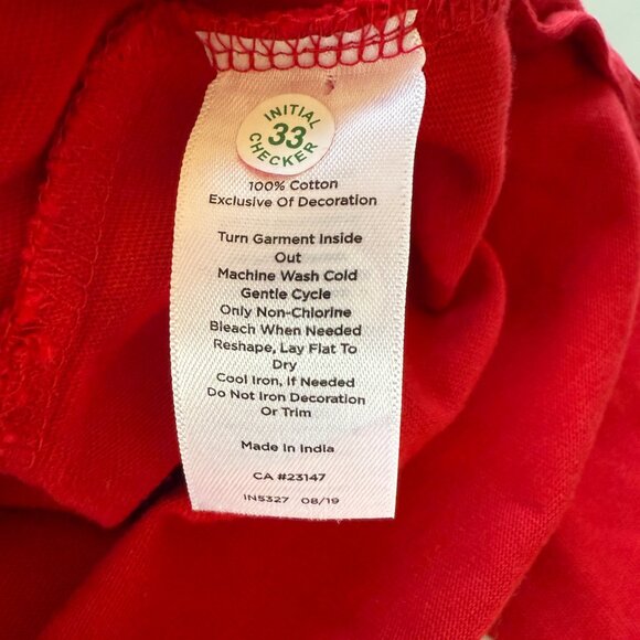 Talbots Petite PS red long sleeve winter Terrier dog pullover t-shirt - Picture 9 of 9